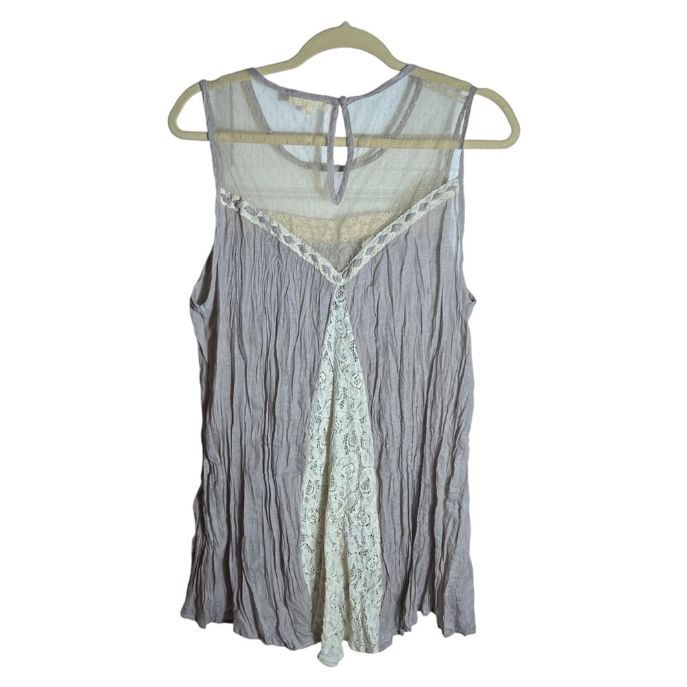 Rye Sleeveless Lace Blouse Tank, X-Large - Picture 2 of 11